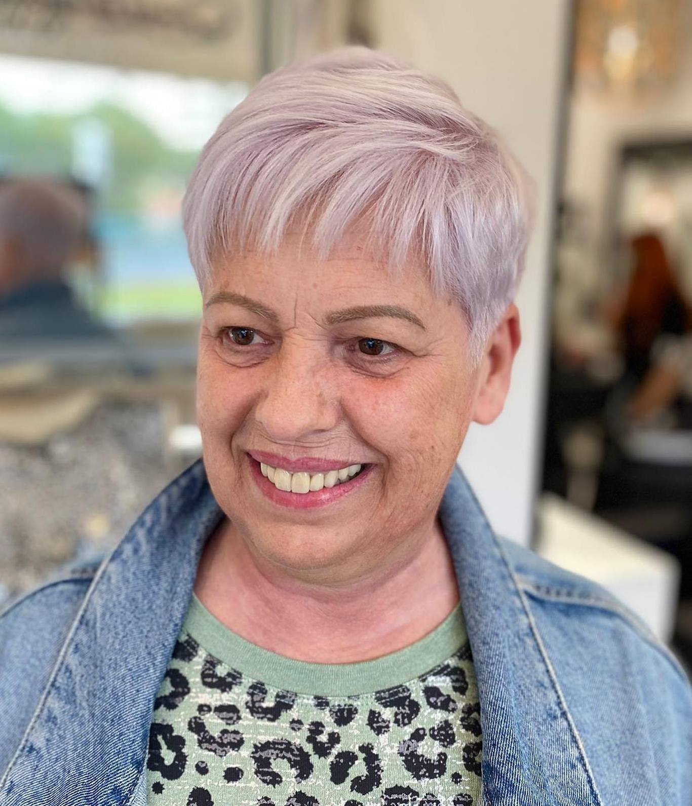 Silver Crop with Textured Bangs