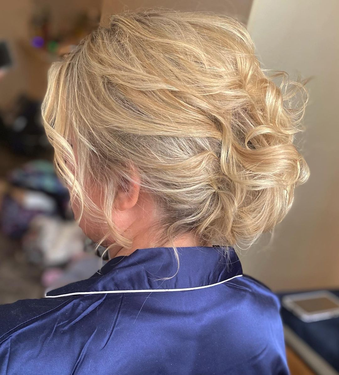 Wavy Updo for Short Thin Hair