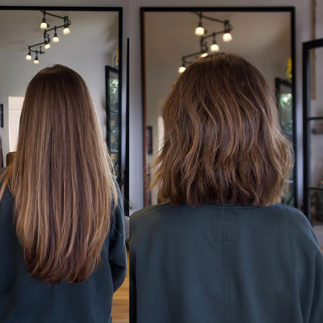 Shoulder-Length Wash-and-Go Bob Thick Hair