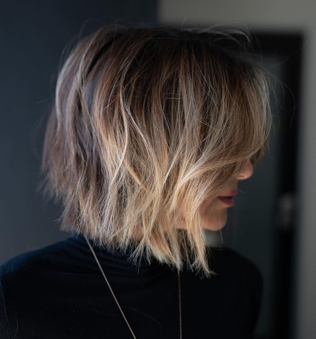 Low-Maintenance Blonde Messy Bob