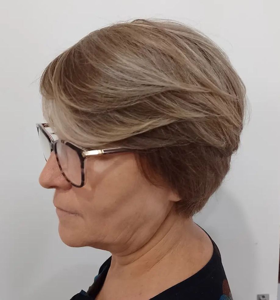 Short Cut with Long Layered Bangs