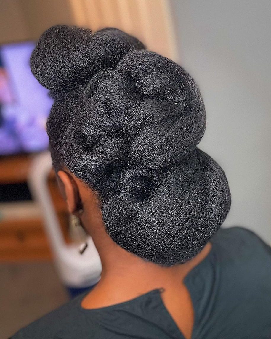 Sophisticated Updo for Natural Black Hair