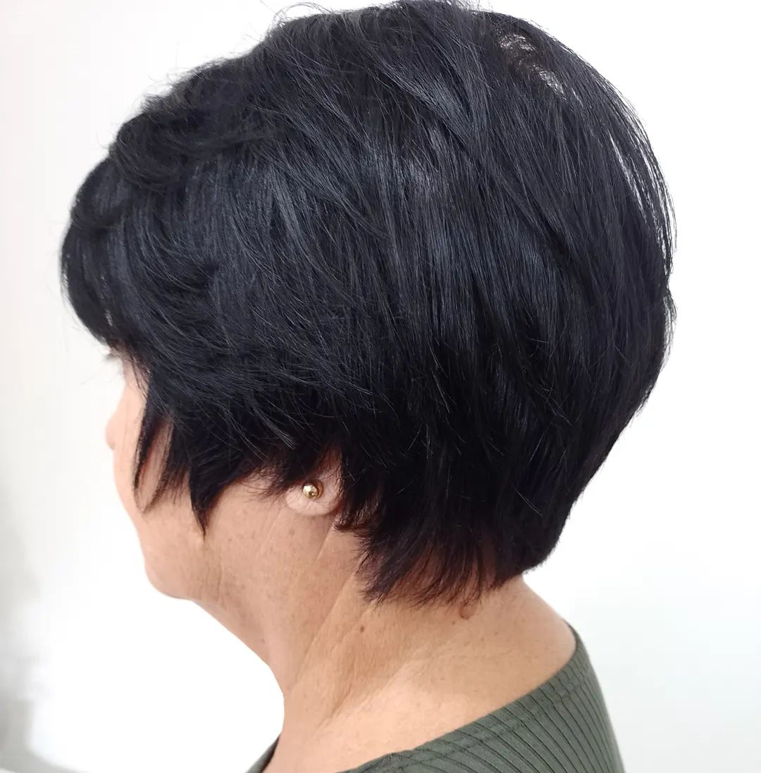 Voluminous Short Layered Black Cut